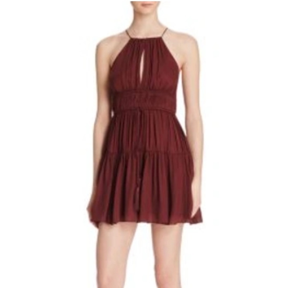 NWT cinq a sept Lotus Silk A-Line Dress Size Small